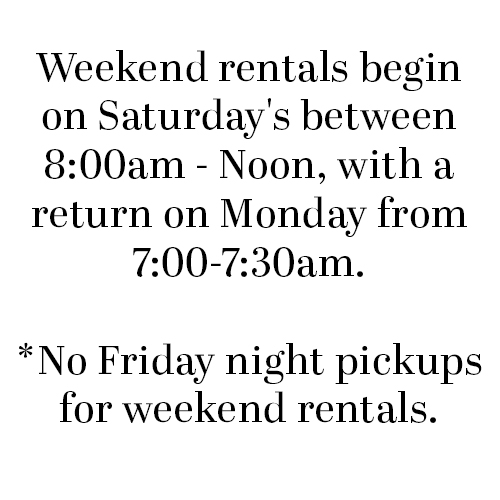 Weekend Rental Policy